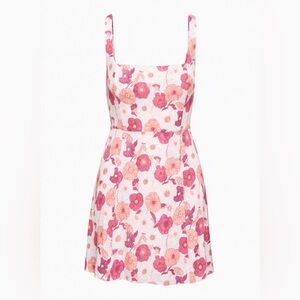 Aritzia Wilfred | NWT Delune Dress in Poetic Pink Print | Size 12